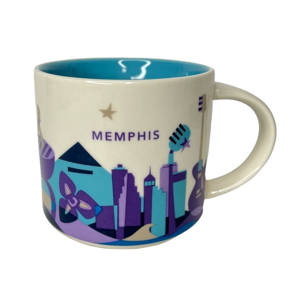 STARBUCKS Memphis‎ 2014 Mug Collectible Coffee You Are Here Ceramic 14 oz